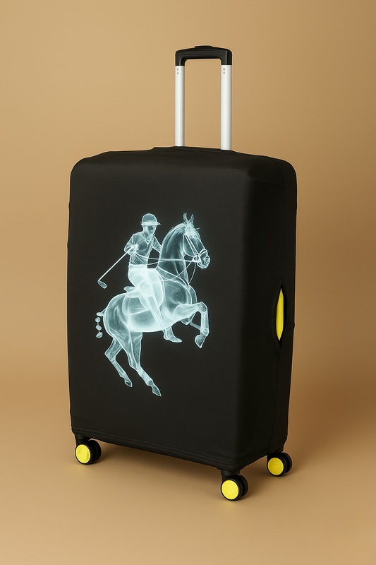 LuggageAlly Asil Polo Figürlü Valiz Kılıfı – Esnek, Yıkanabilir, Darbe ve Kir Koruyucu (S/M/L)