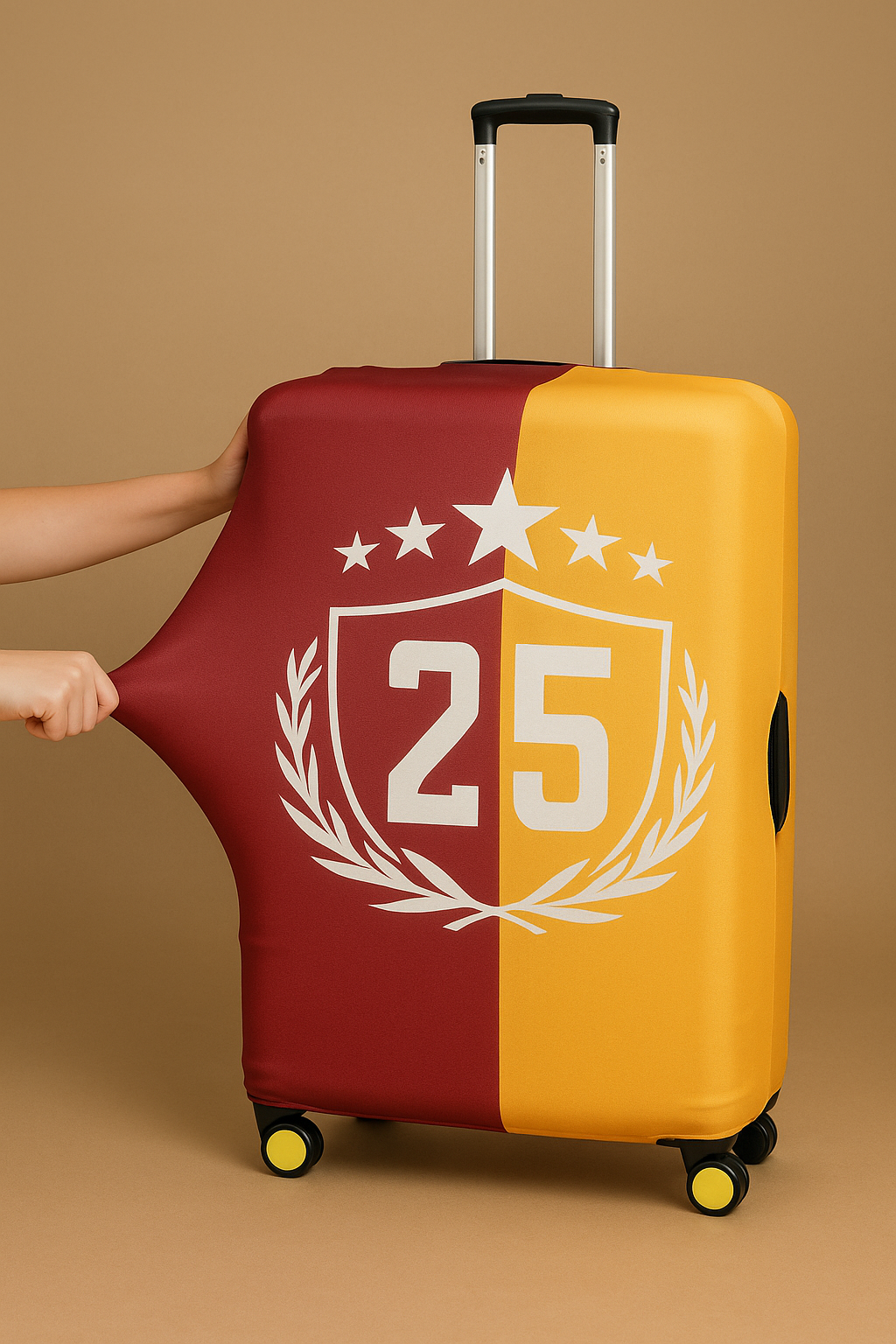 Galatasaray 25. Şampiyonluk Valiz Kılıfı – Esnek, Yıkanabilir, Koruyucu Bavul Kılıfı