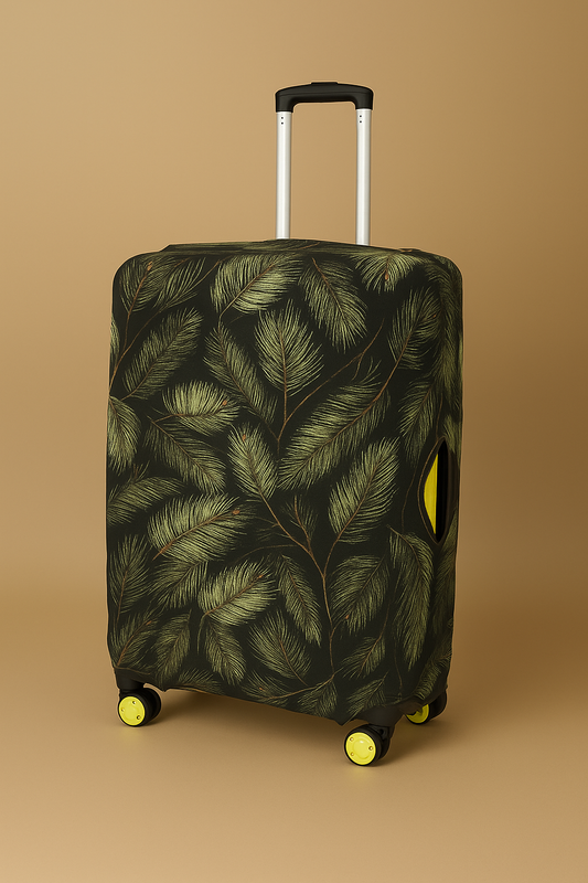 Tropik Yaprak Desenli Valiz Kılıfı – Elastik Koruma Kılıfı (S/M/L)