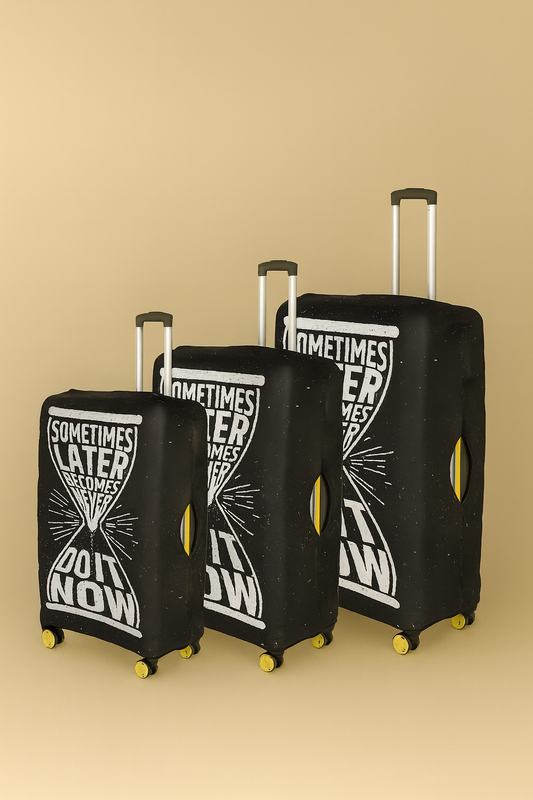 Motivasyon Mesajlı 3’lü Valiz Kılıfı Seti (S/M/L) – Do It Now | Su İtici, Esnek ve Yıkanabilir